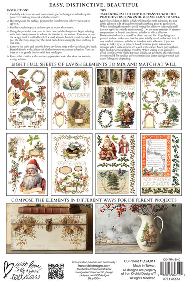Santa's Hollow IOD Transfer 8x12 Pad™-Iron Orchid Designs